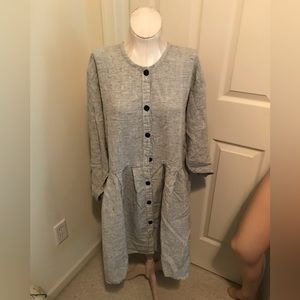 Flax dress size large black/white $108